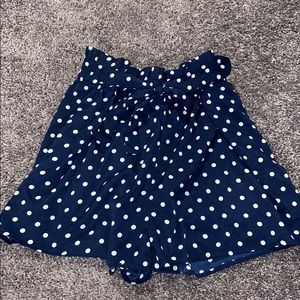 Paperbag Dotted Shorts